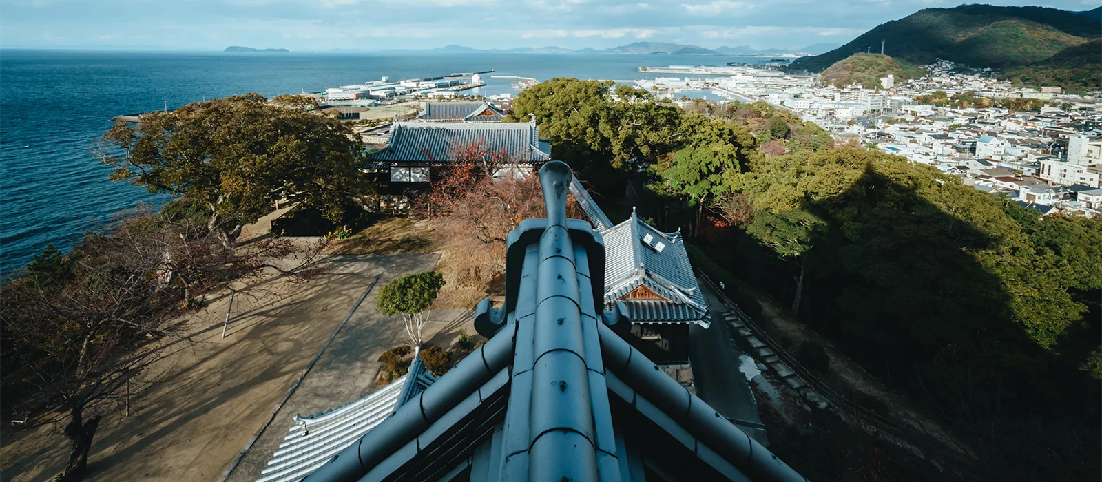 川之江城の展望台からの風景